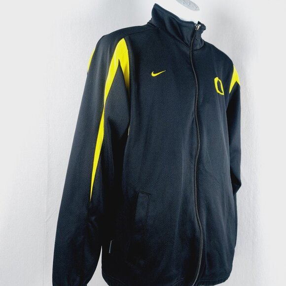 Nike Men's Black Neon Therma Fit Dry Oregons Duck Sports Track Jacket Size M - Picture 4 of 15